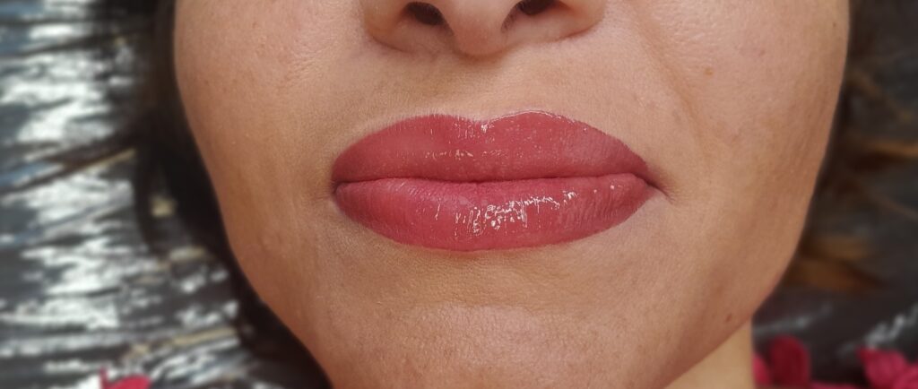 Lèvres après maquillage permanent